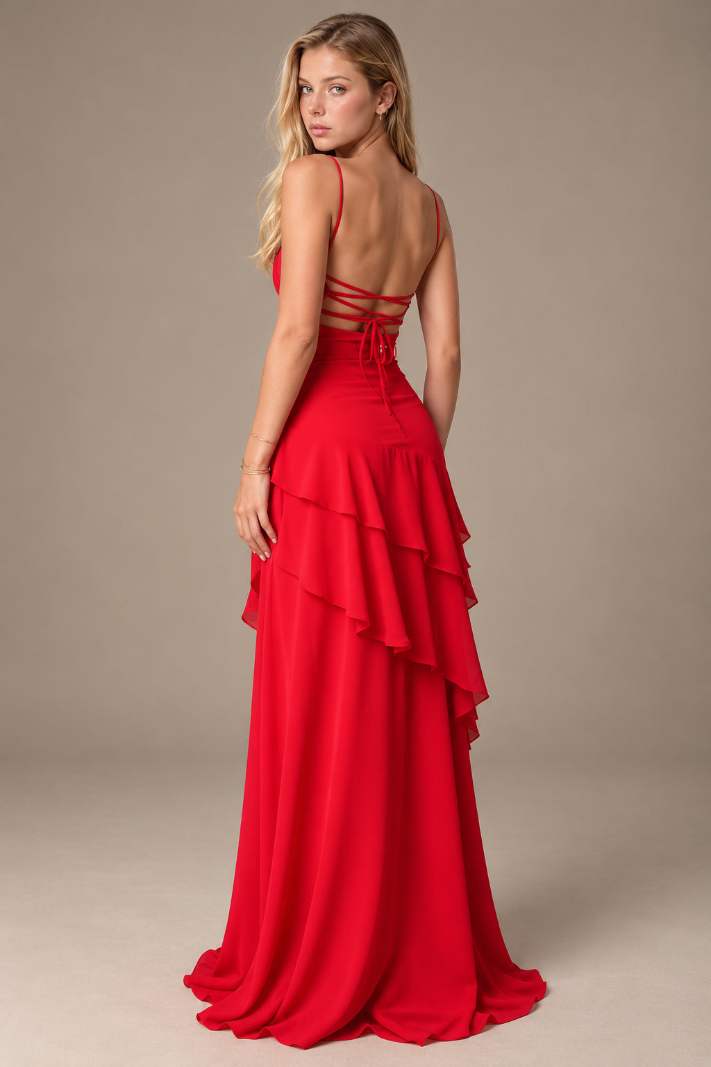 Sexy Solid Backless Spaghetti Strap Maxi Vacation Dress