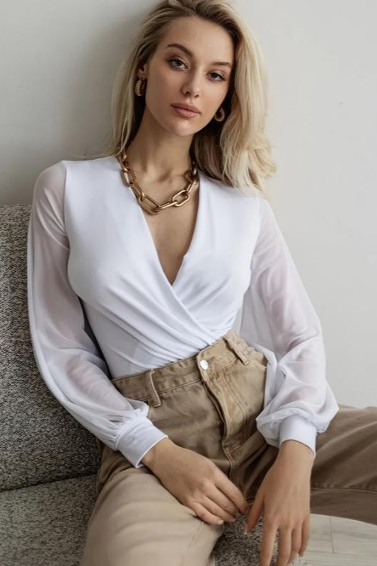 Slim Shaping Fashionable V Neck Bodysuit Main image