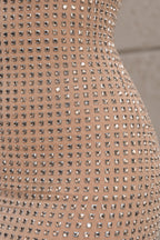Halter Backless Rhinestone Mini Bodycon Dress