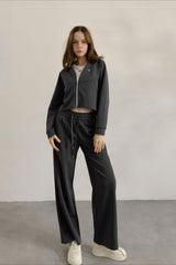 Zip Jacket Hoodie Joggers Activewear Set