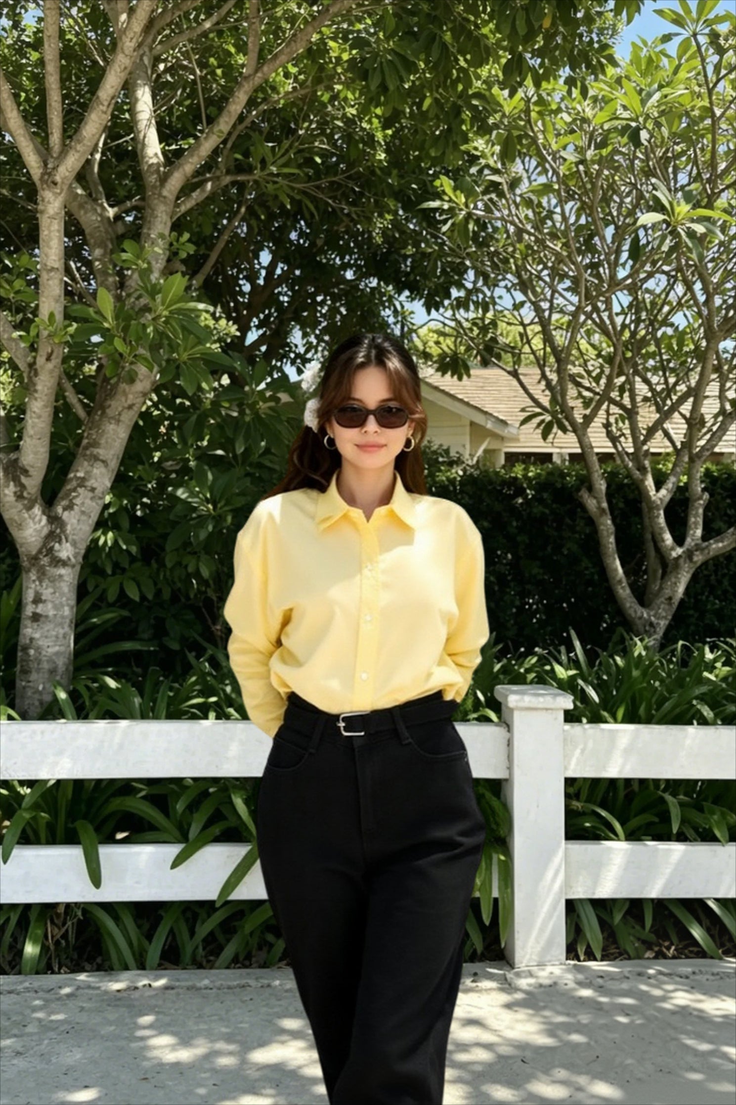 Cotton Loose Fit Office Blouse Secondary image