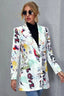 Graffiti Print Vintage Blazer