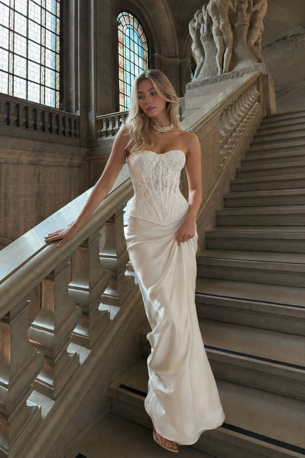 Lace Bustier Bodycon Formal Dress