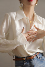 Retro Romantic Elegant Long Sleeve Top