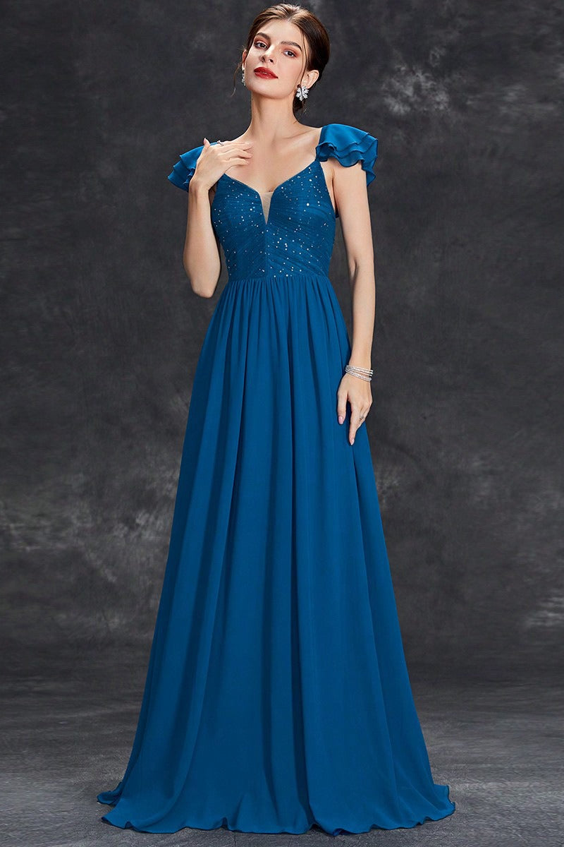 Elegant Spaghetti Strap Strapless Formal Dress Main image