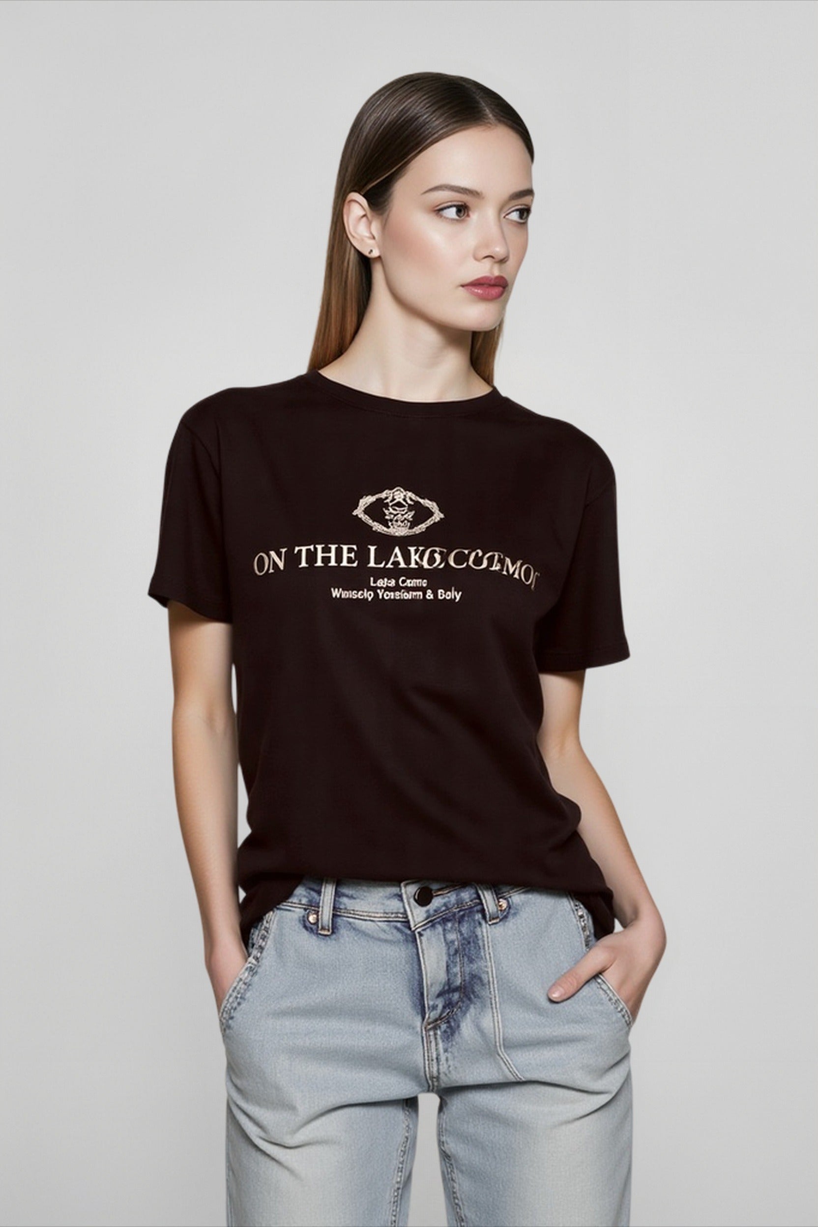 Letter Print Cotton T-shirts Secondary image