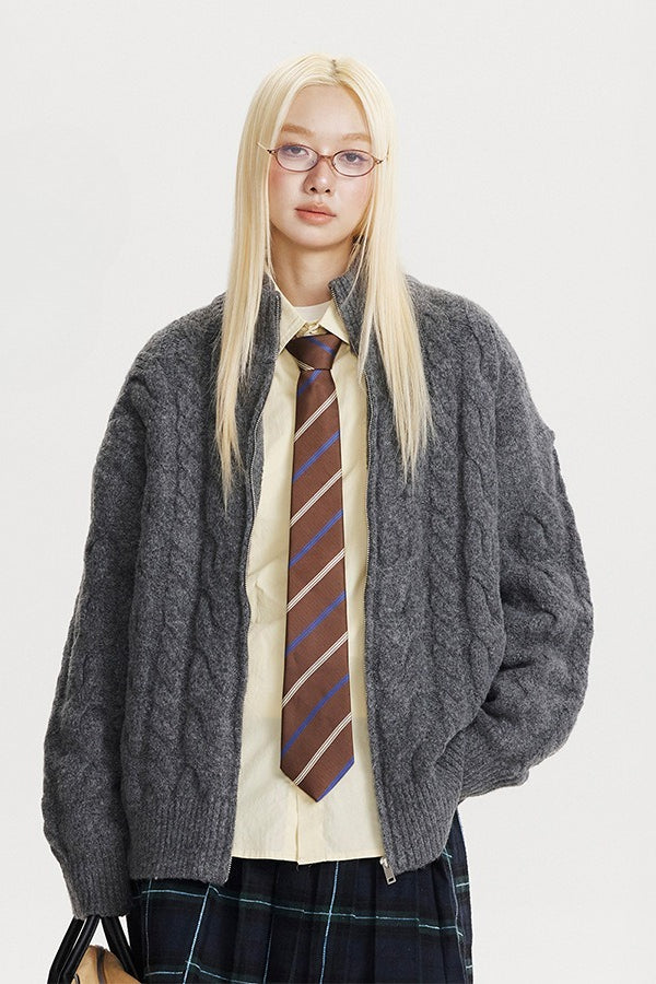 Oversized Cable Knit Cardigan Main image
