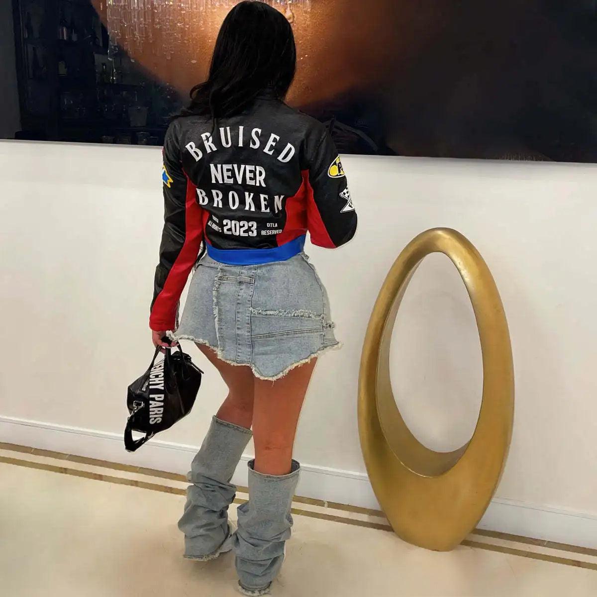 Printed Cyber Racer Y2K Jacket Secondary image