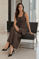Sleeveless Vest Skirt Elegant Two Piece Work Set