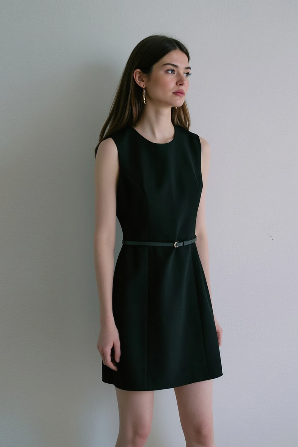 Sleeveless Cinched A Line Chic Work Dress Secondary image
