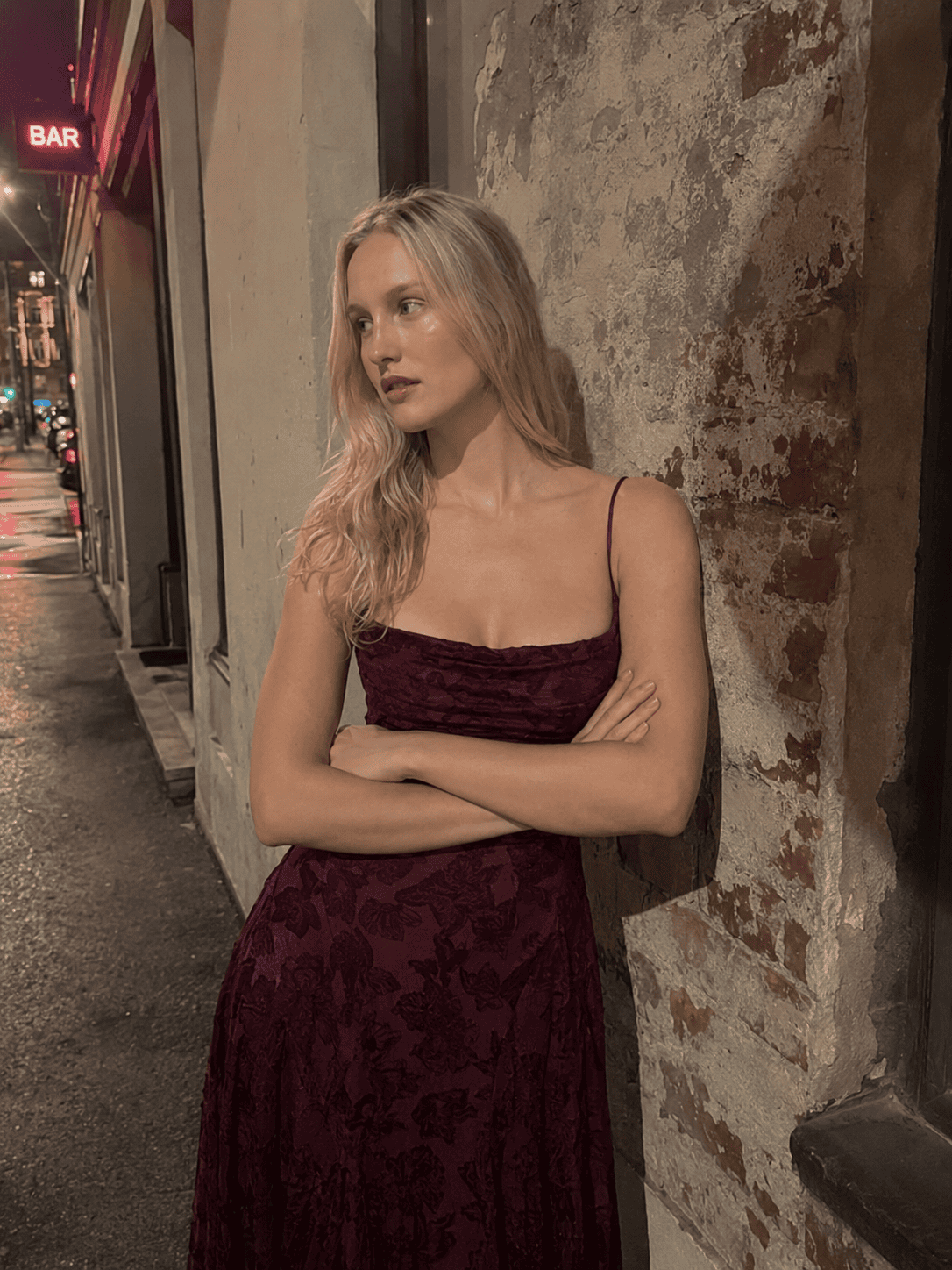 Chiffon Backless Spaghetti Strap Maxi Dress Secondary image