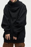Embroidered Turtleneck Fleece Hoodie