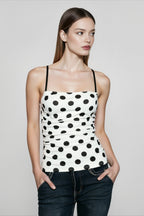 Color Block Polka Dot Cami Top