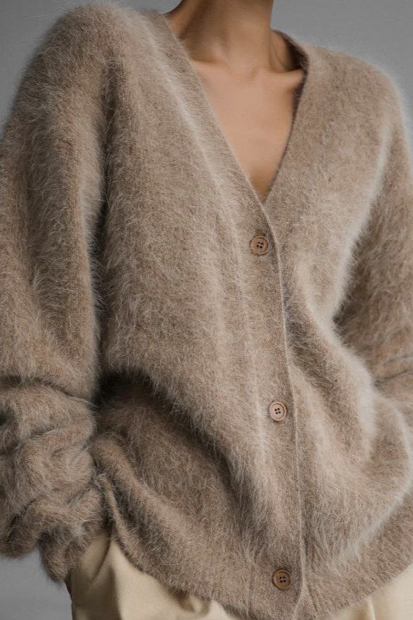 V Neck Mohair Blend Cardigan Main image