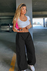 Hip Hop Drawstring Cargo Loose Casual Versatile Pants