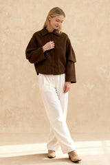 Elegant Casual Stylish Chic Long Sleeves Wool Blends Jacket
