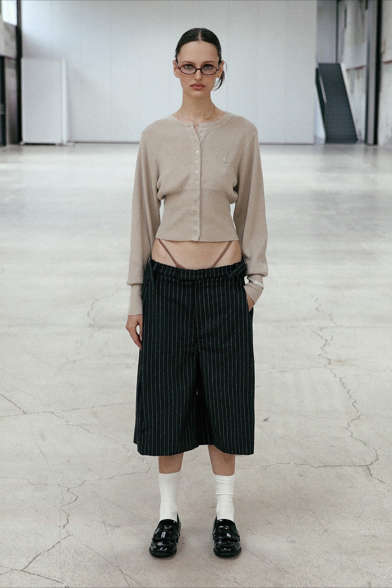 Embroidered Button Crop Cardigan Secondary image