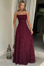Lace-Up Backless Maxi Dress
