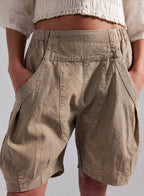 High Waist Utility Wide Leg Loose Fit Shorts