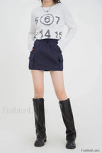 Cargo Toggle Waist Skirt Black / S