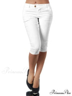 Casual Stretch 3/4 Trousers Female Capris