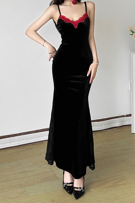 Lace Trim Cami Maxi Lace Dress Main image