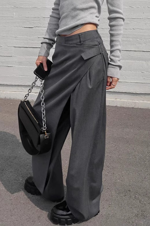 High Waist Deconstructed Wide Leg Tailored Pants Secondary image