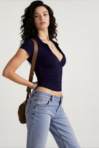 Polo Neck Fitted T-shirts