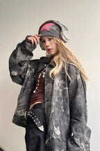 Vintage Y2K Tie-Dyed Denim Jacket