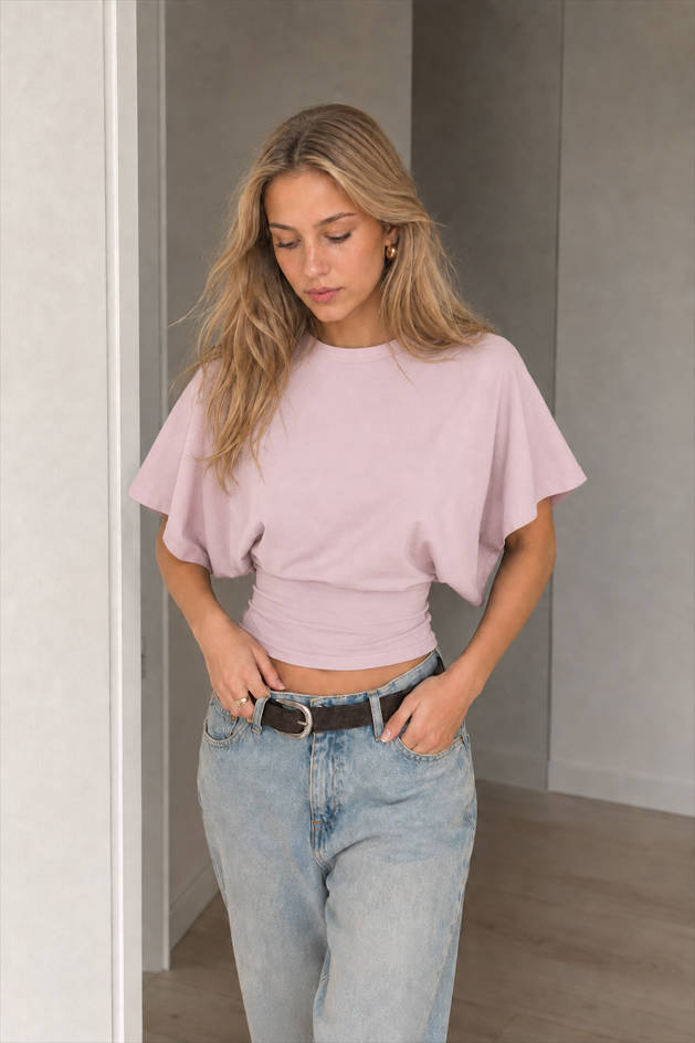 Solid Crew Neck Loose Fit Short Sleeve Tee Secondary image