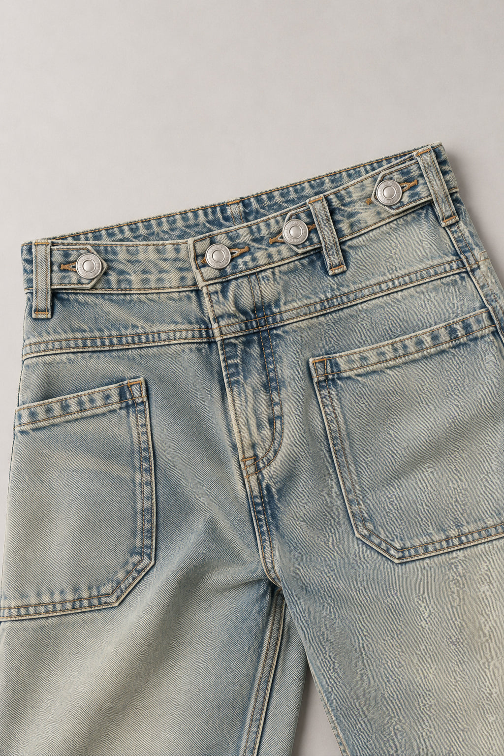 Vintage Washed Wide Leg Jeans