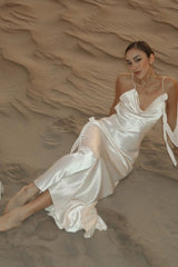 Cami Backless Sexy Maxi Silk Dress