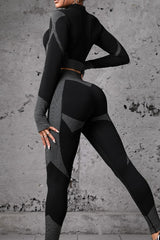 Workout Zip Top Training Pants Activewear Set