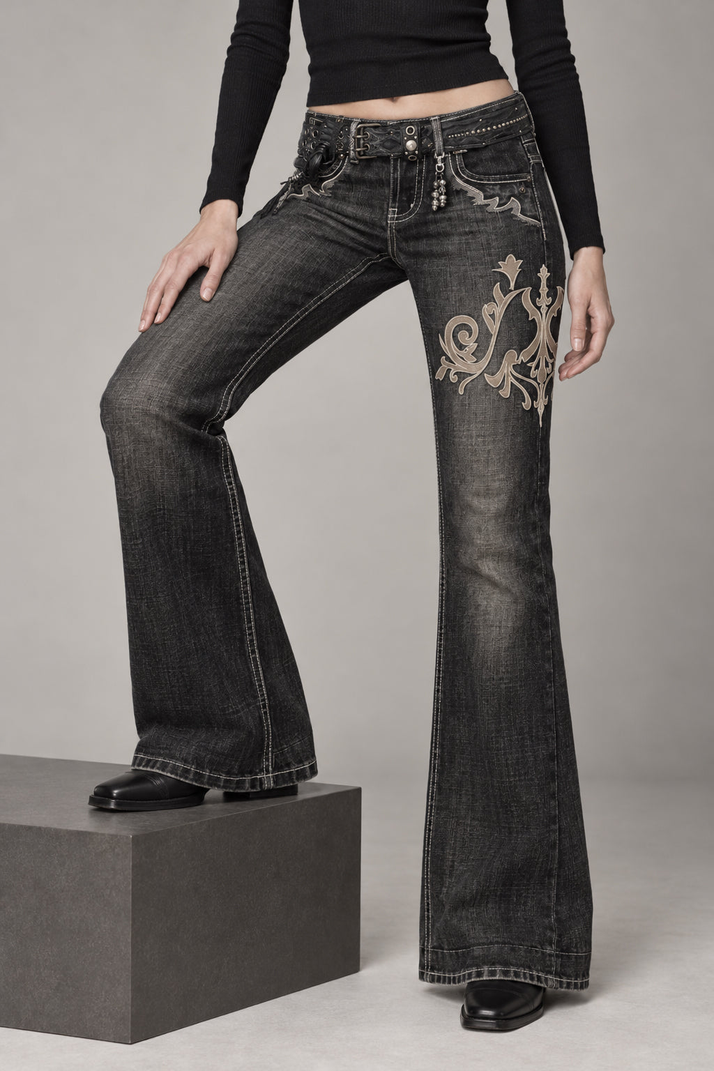 Y2K Style Vintage Denim Pants