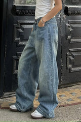 Harajuku Wide-Leg Baggy Denim Jeans