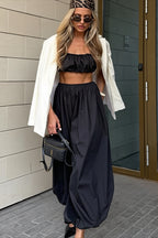 Cotton Drawstring Balloon Pants