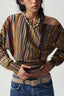 Multicolor Asymmetric Stripe Knit Top