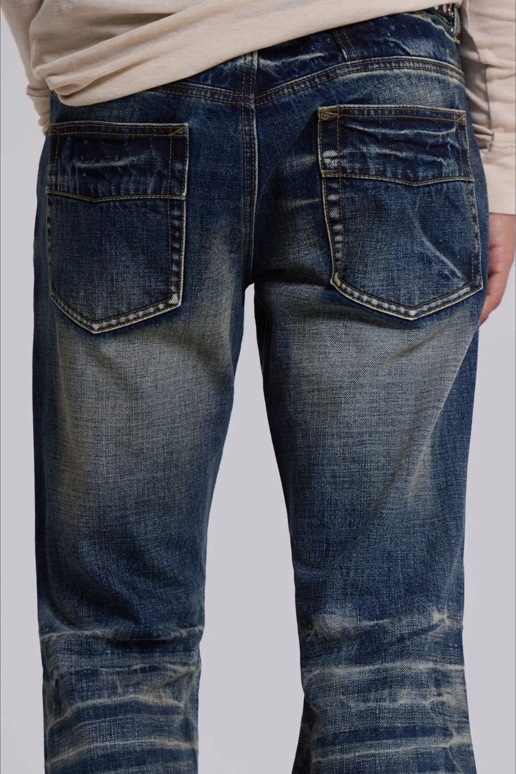 Vintage Washed Low Rise Bootcut Flare Jeans