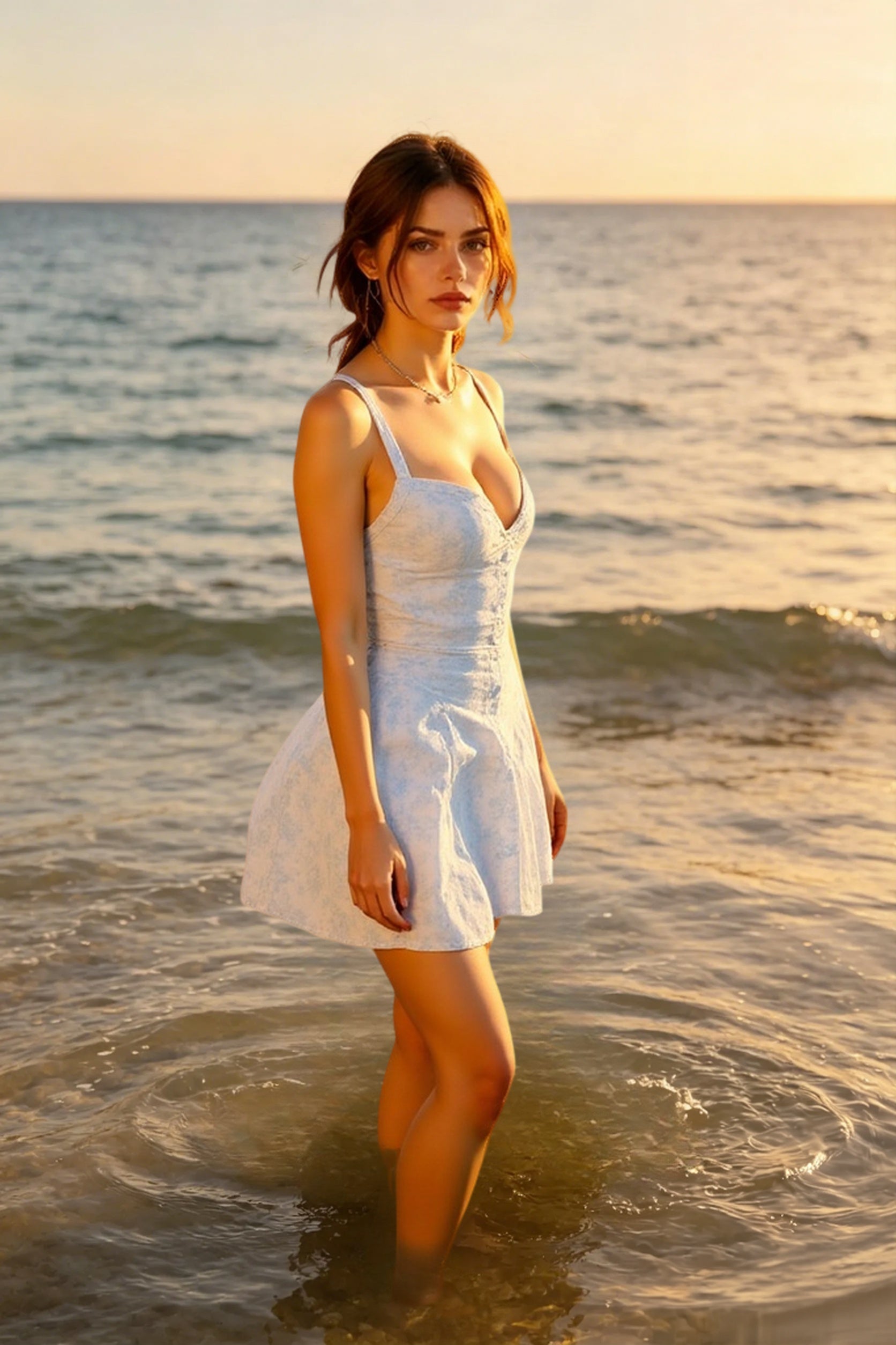Floral Button Front Slip Dress Main image