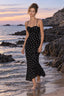 Polka Dot Backless Cami Bodycon Maxi Dress