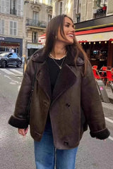 Warm Oversized Faux Shearling Coat