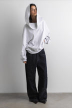 Off Shoulder Spring Print Hoodie