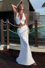 Solid Color Soft Bodycon Maxi Skirt