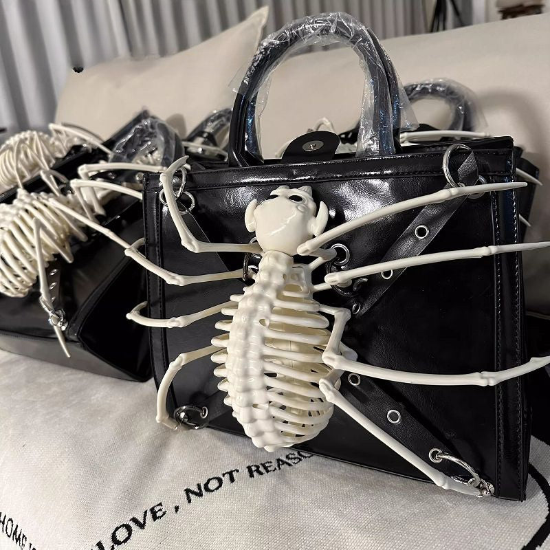 Y2K Harajuku Punk Advanced Design Rivet Gothic One Shoulder Steampunk Bag Secondary image
