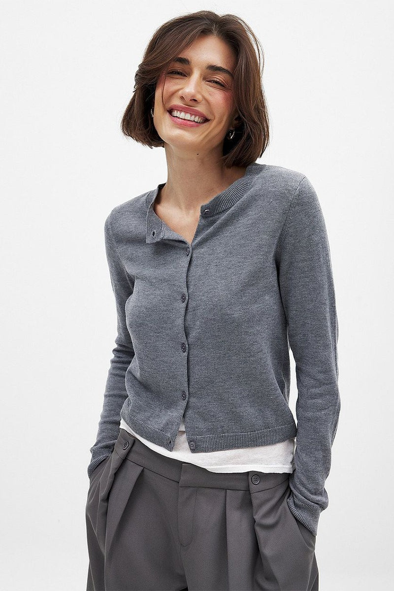 Essential Round Neck Cardigan Main image