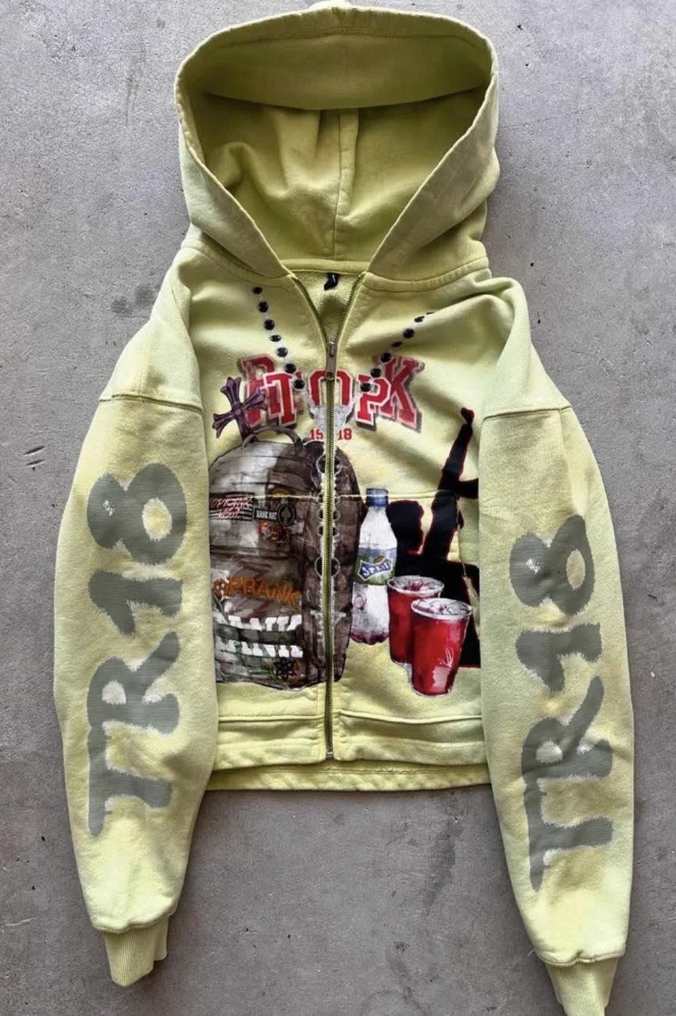 American Graffiti Print Zip Hoodie Main image