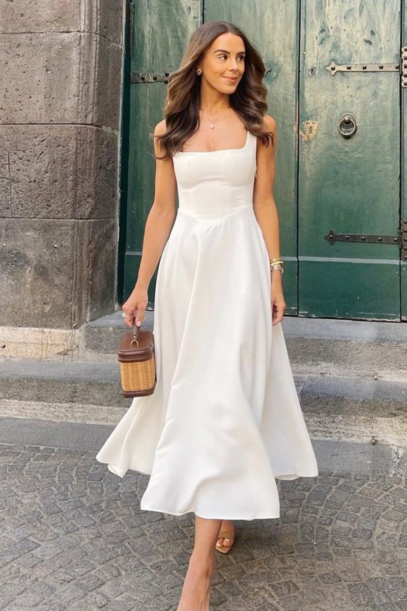 Simple Sleeveless Square Neck Work Dress Main image