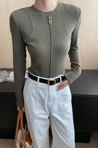 Slim Fit Tailored Long Sleeve Top