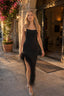 Feather Strapless Bandage Midi Dress