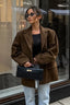 Vintage Suede Insulated Notch Lapel Coat